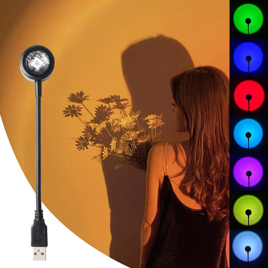 USB Sunset Rainbow Lamp Projection