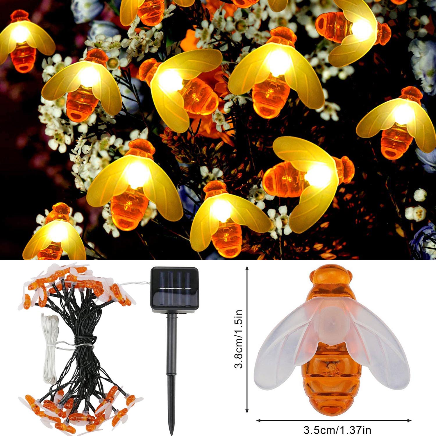 Led Light Bee Solar Power Honey Bee Lamp Lights – Lamp Jellyfish