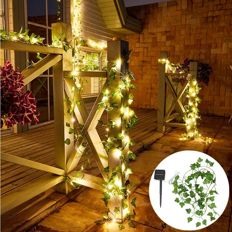 Solar Lights Maple Leaf Fairy Lights