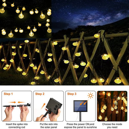 Solar String Lights Outdoor Decor