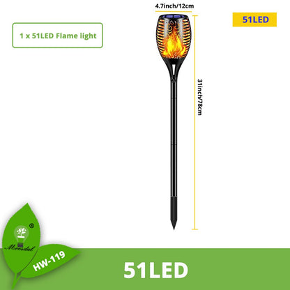 LED Solar Flame Light Flickering Torch