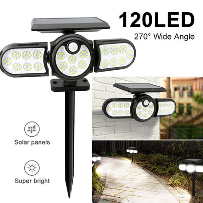 Outdoor Solar Three Head Lighting