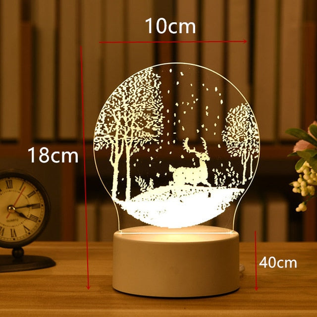 Lamp Acrylic LED Night Lights Decoration