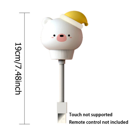 LED Chlidren USB Night Light Cute Cartoon Night Lamp Bear Remote Control for Baby Kid Bedroom