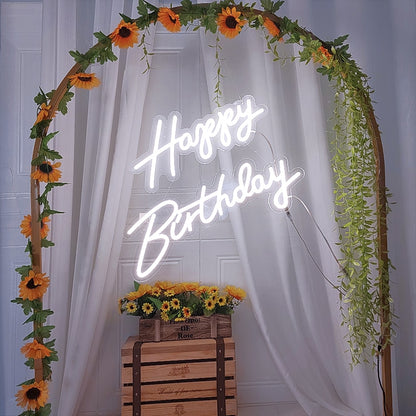 Led Neon Lights Happy Birthday Sign