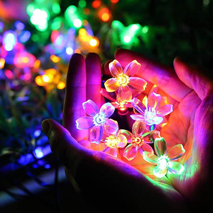 Solar String Lights Flower Waterproof