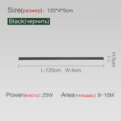 Long strip surface mounted linear lamp