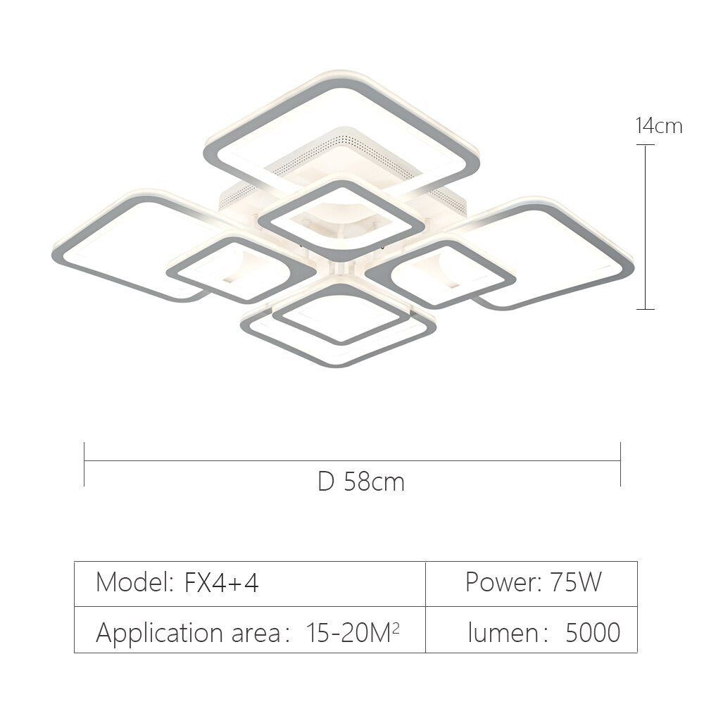 modern led chandelier with remote control acrylic