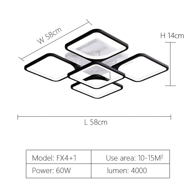 modern led chandelier with remote control acrylic