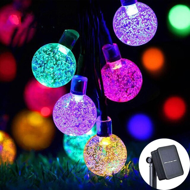 LEDs Crystal Ball Solar Lamp Outdoor