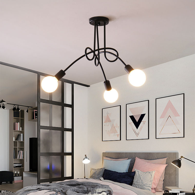 Retro Ceiling Light Wrought Iron LED Chandelier