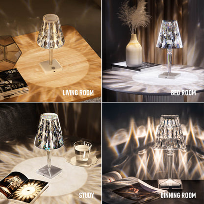 LED Diamond Crystal Projection Night Lights