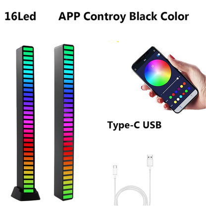 Creative RGB Music Sound Light Bar 5V USB 16/32Led