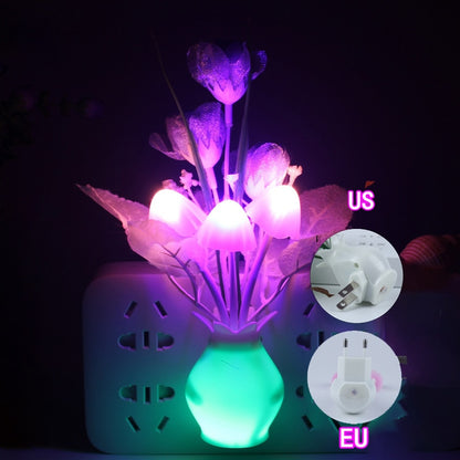 Rose Colorful LED Lilac Night Light Lamp