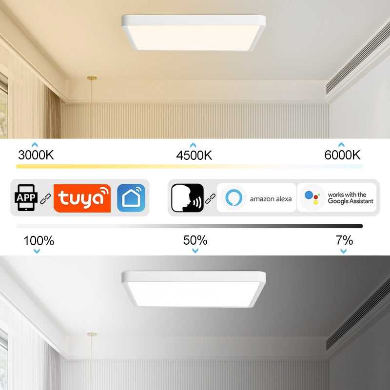 Smart LED Ceiling lamp Wood Grain