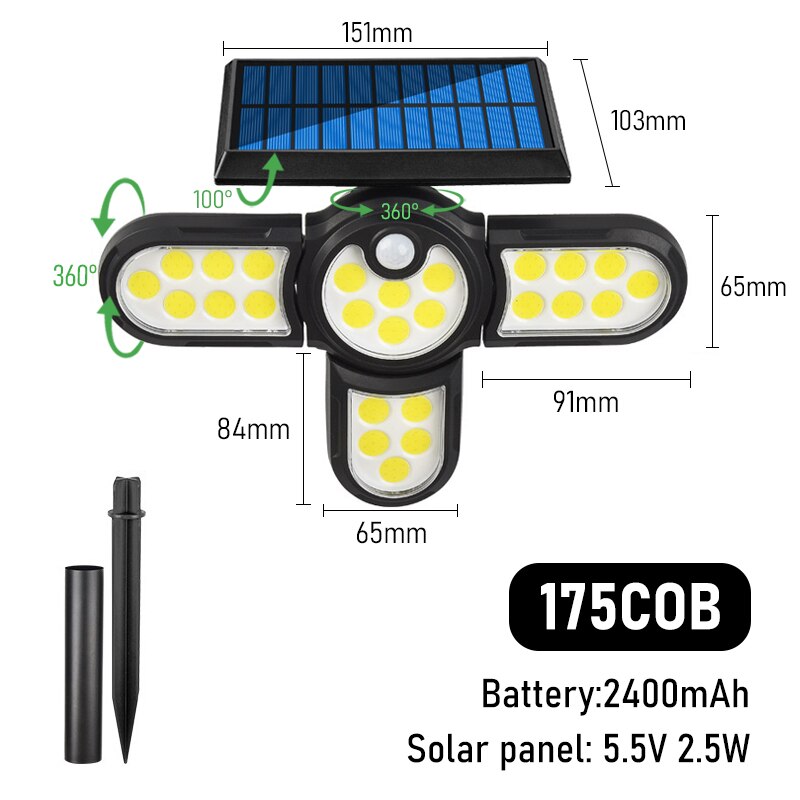 LED Outdoor Solar Lamp Multiple