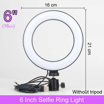 Dimmable LED Selfie Ring Light with Stand