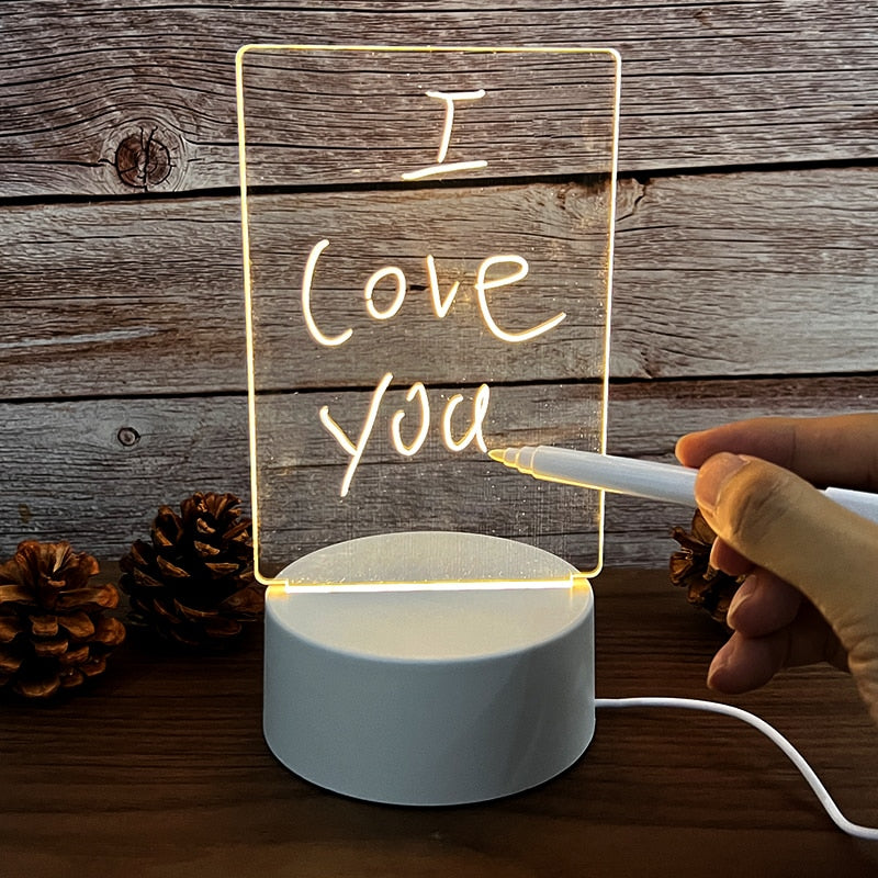 Creative Led Note Board Light USB Night Lamp