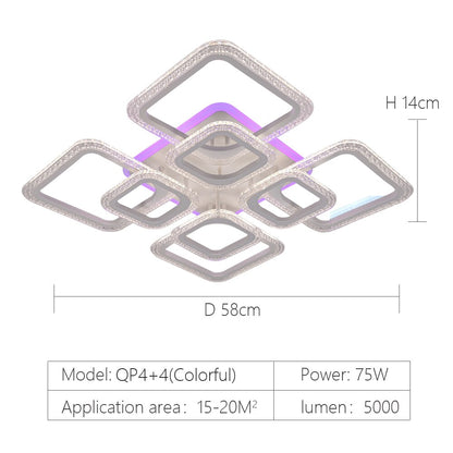 modern led chandelier with remote control acrylic