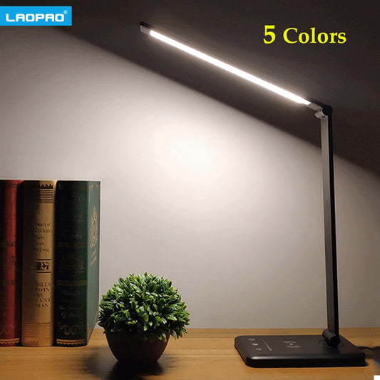 LED Desk Lamp 5 Color Stepless Dimmable