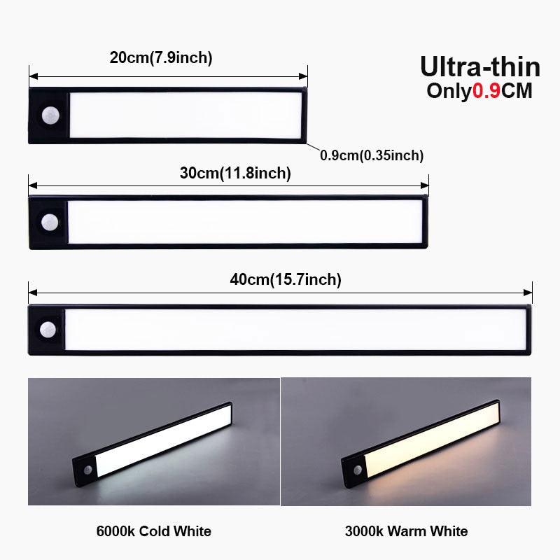 Ultra-thin LED Cabinet Light Rechargeable Motion