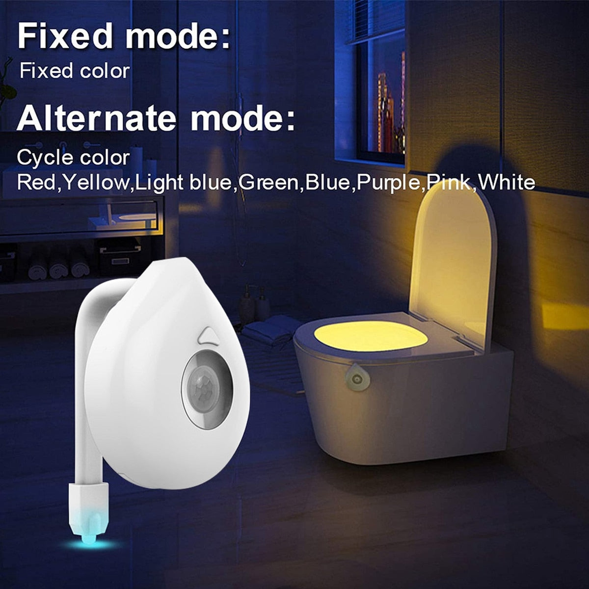 8 Colors Smart PIR Motion Sensor Toilet Seat