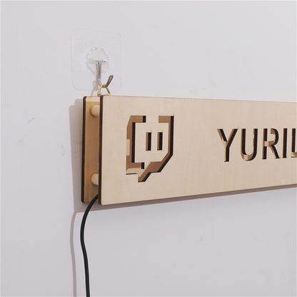 Personalized Gamer Twitch Wall Lamp