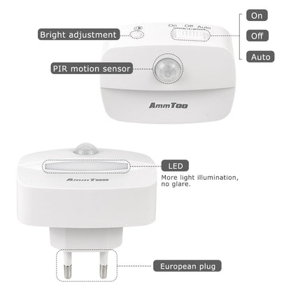 Wireless LED Motion Sensor Night Light Plug In