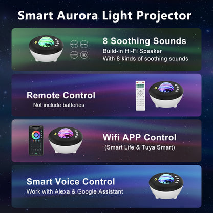 Sky Projection Lamp Compatible  With Alexa Google