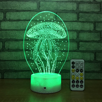 Jellyfish 3D Lamp Unique Creative Product Nightlight Seven-color