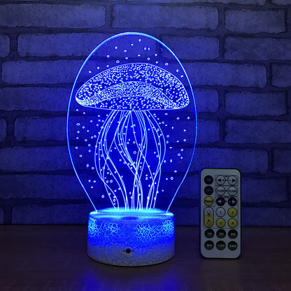 Jellyfish 3D Lamp Unique Creative Product Nightlight Seven-color