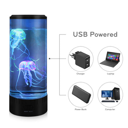 Big Size LED Jellyfish Light Table Desktop Decorative Night Lamp