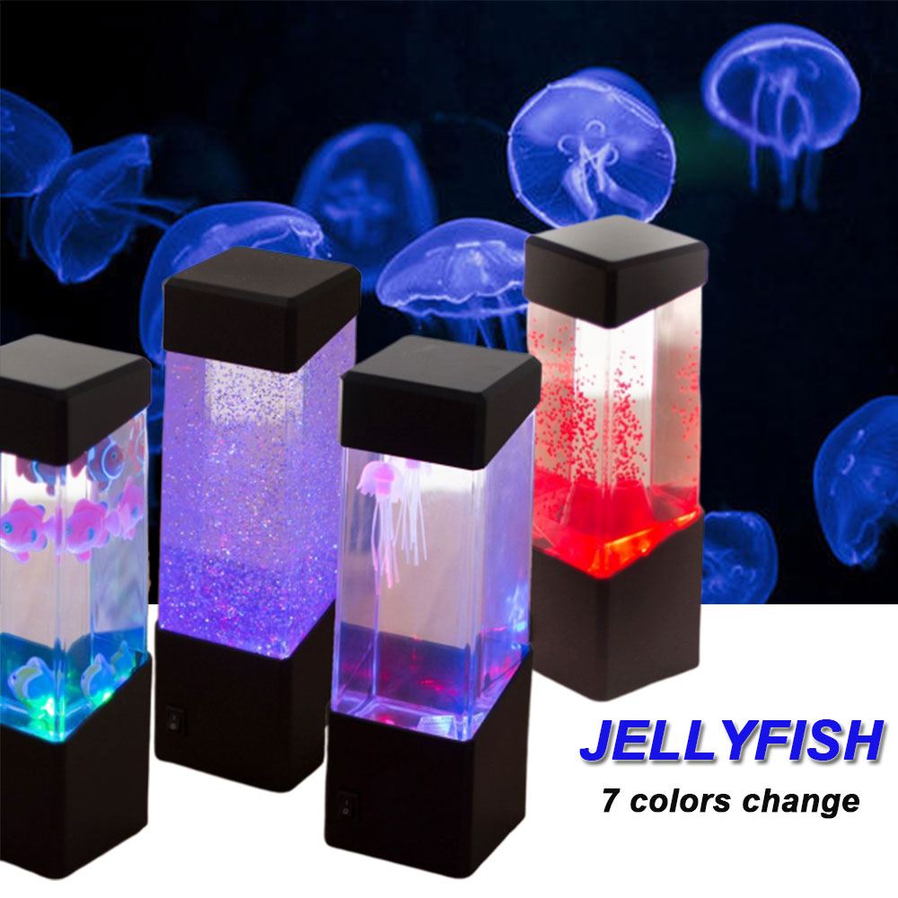 7 Colors Chaning Jellyfish Lamp Aquarium Creative LED Night Light Desk Lamp