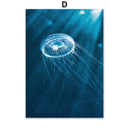 Scandinavian Dolphin wall decoration Jellyfish