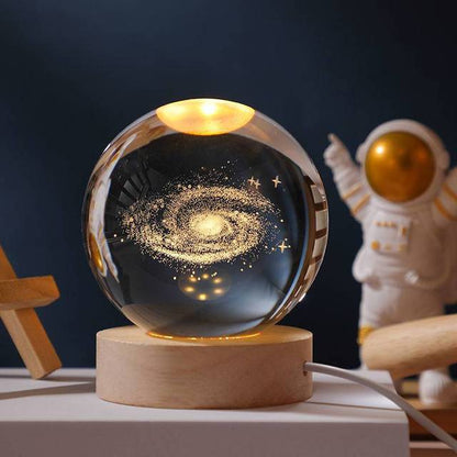 Crystal ball Night Light Crystal lamps Astronaut Planet Globe 3D Laser Engraved