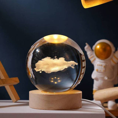 Crystal ball Night Light Crystal lamps Astronaut Planet Globe 3D Laser Engraved