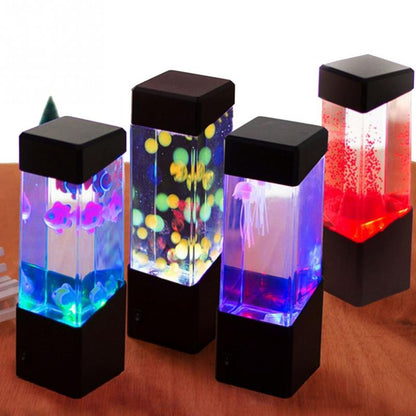 Jellyfish Lava Lamp Mute Simulation Jellyfish Lamp Night Mood Light USB Eye