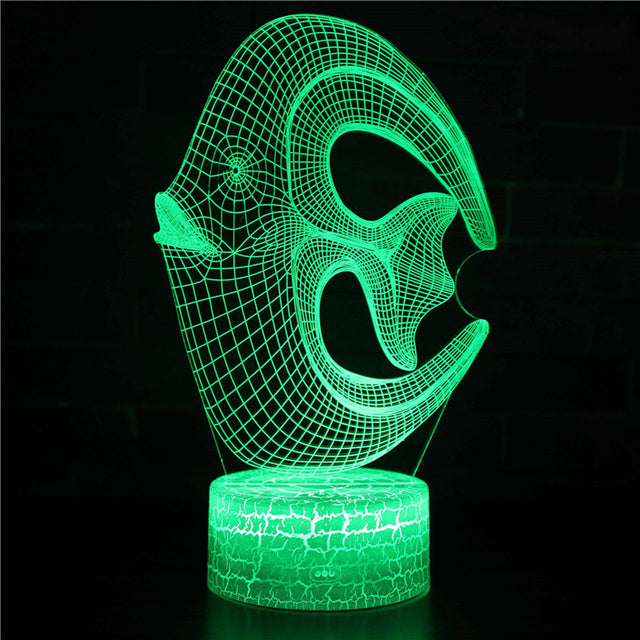 Acrylic Table Lamp 3D Illusion Jellyfish Fish Pattern