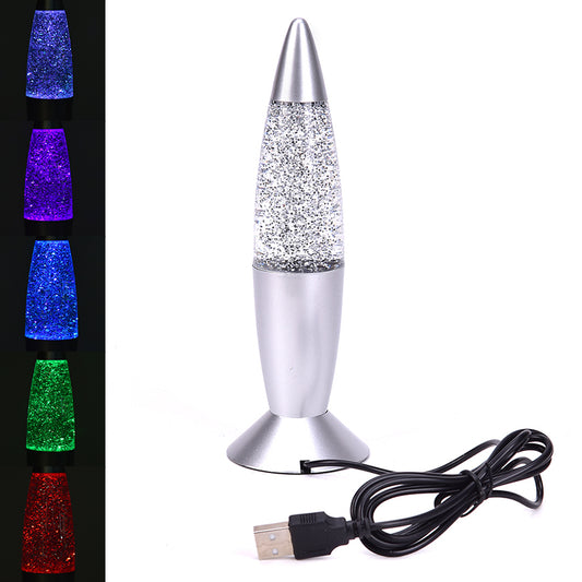 3D Rocket Multi Color Changing Lava Lamp RGB LED