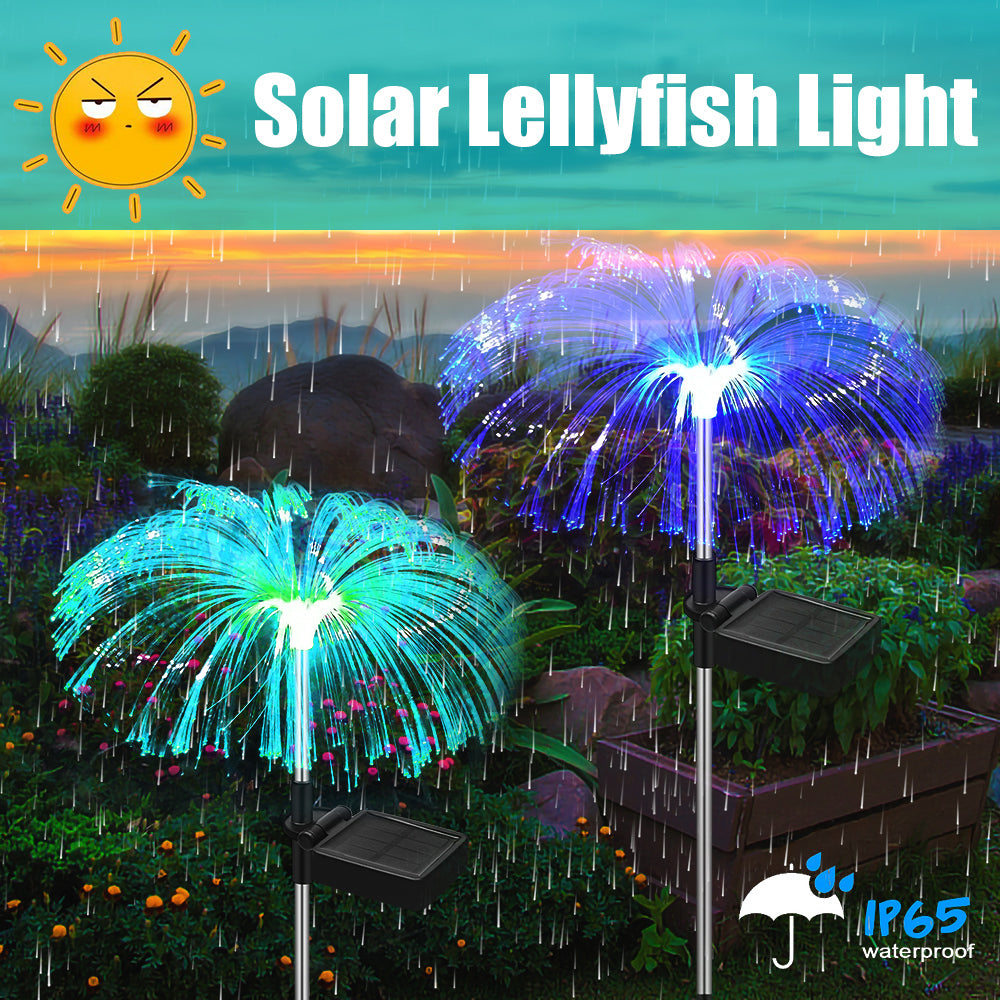 Flash Pathway outdoor lamp jellyfish Light 7 Color Solar Led Jellyfish Lamp