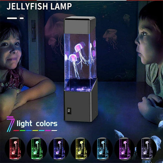 Jellyfish Light Lava Lamp Aquarium Led 7 Colors Lighting