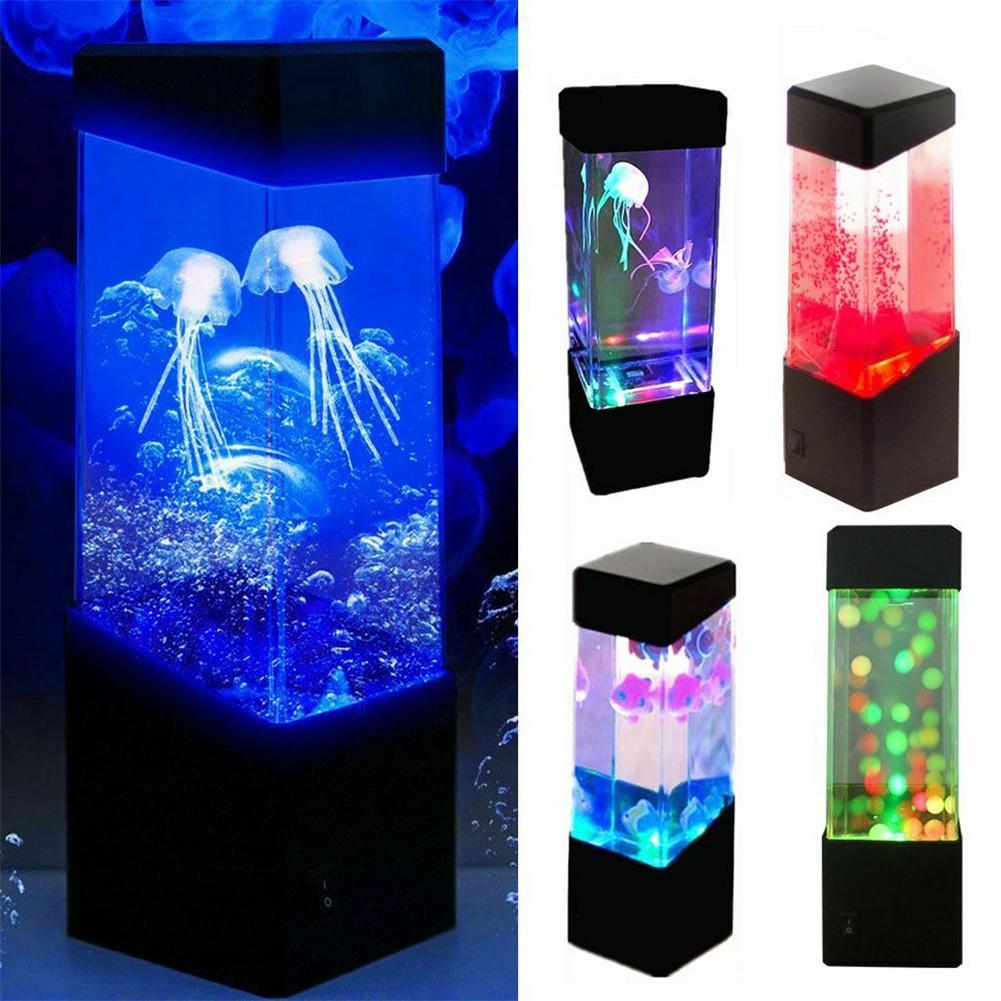 Jellyfish Light Lava Lamp Aquarium Led 7 Colors Lighting