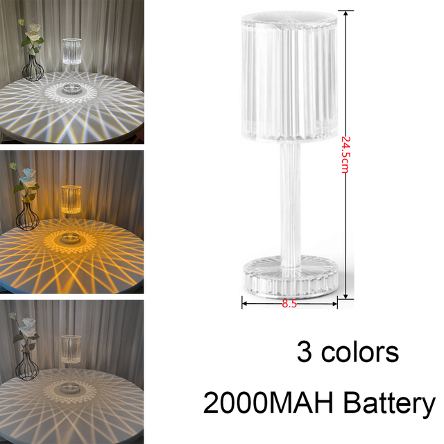 16 Color Touch Remote Table Lamps Crystal Lamp