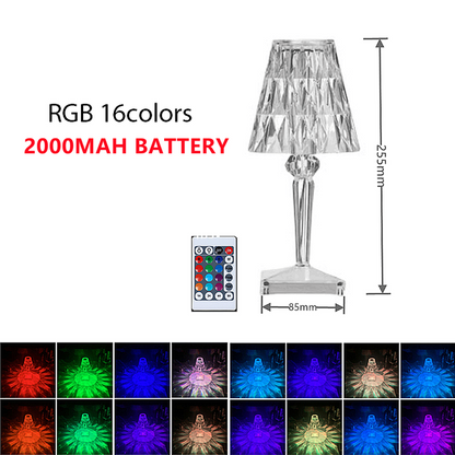 16 Color Touch Remote Table Lamps Crystal Lamp