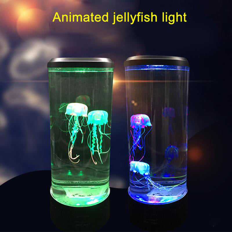 LED Simulation Jellyfish Lava Lamp USB Colorful