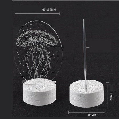 Jellyfish 3D Lamp Unique Creative Product Nightlight Seven-color